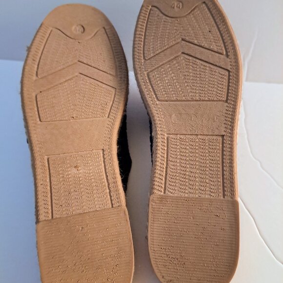 TRUE MEASURE Dark Blue Slip-On Mule Espadrilles Made in Portugal US 10